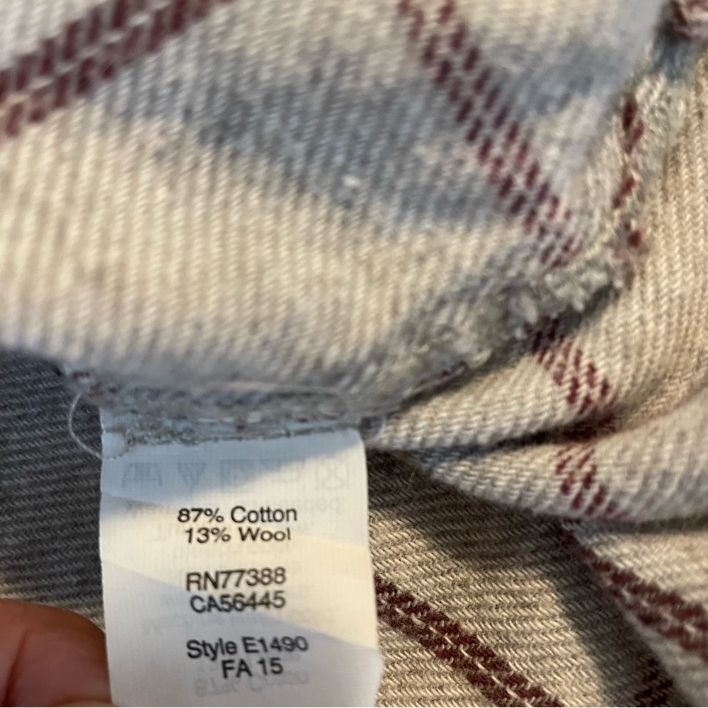 Madewell XS Slim Boyshirt in Slater Plaid E1490 Grey Gray Cotton wool blend - Picture 5 of 7